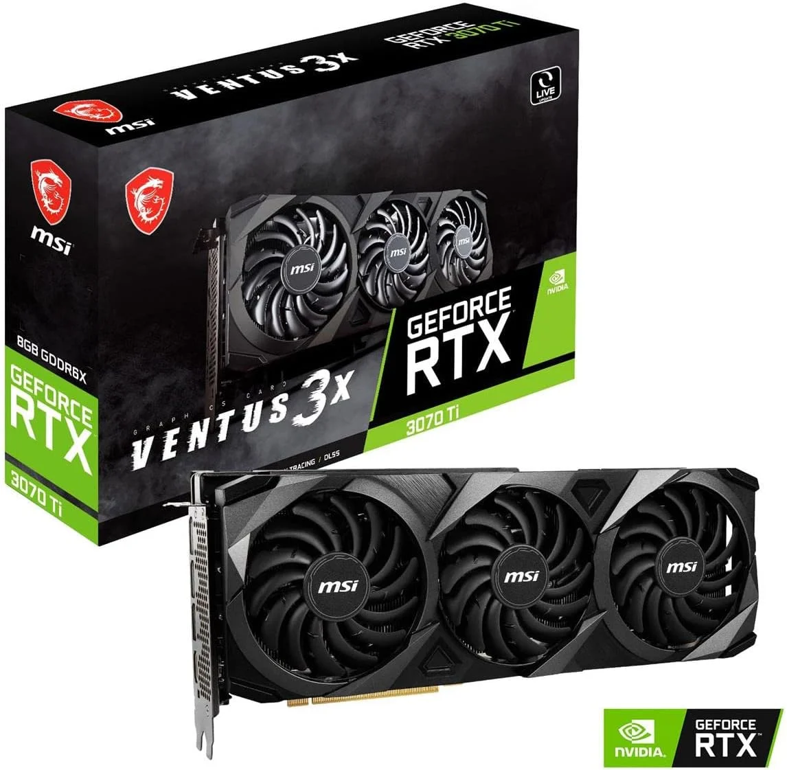 کارت گرافیک MSI Gaming GeForce RTX 3070 Ti 8GB GDRR6X 256-Bit HDMI/DP Nvlink Tri-Frozr 2 Ampere Architecture OC (RTX 3070 Ti Ventus 3X 8G OC) کارت گرافیک MSI Gaming GeForce RTX 3070 Ti 8GB GDRR6X 256-Bit HDMI/DP Nvlink Tri-Frozr 2 Ampere Architecture OC (RTX 3070 Ti Ventus 3X 8G OC)
