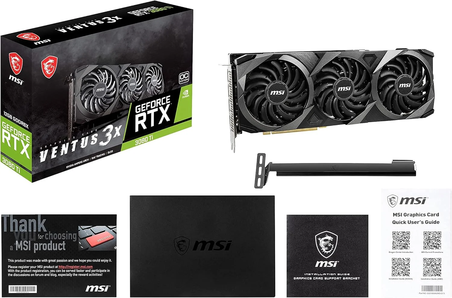 کارت گرافیک MSI Gaming GeForce RTX 3080 Ti 12GB GDRR6X 320-Bit HDMI/DP Nvlink Tri-Frozr 2 Ampere Architecture OC (RTX 3080 Ti Ventus 3X 12G OC)