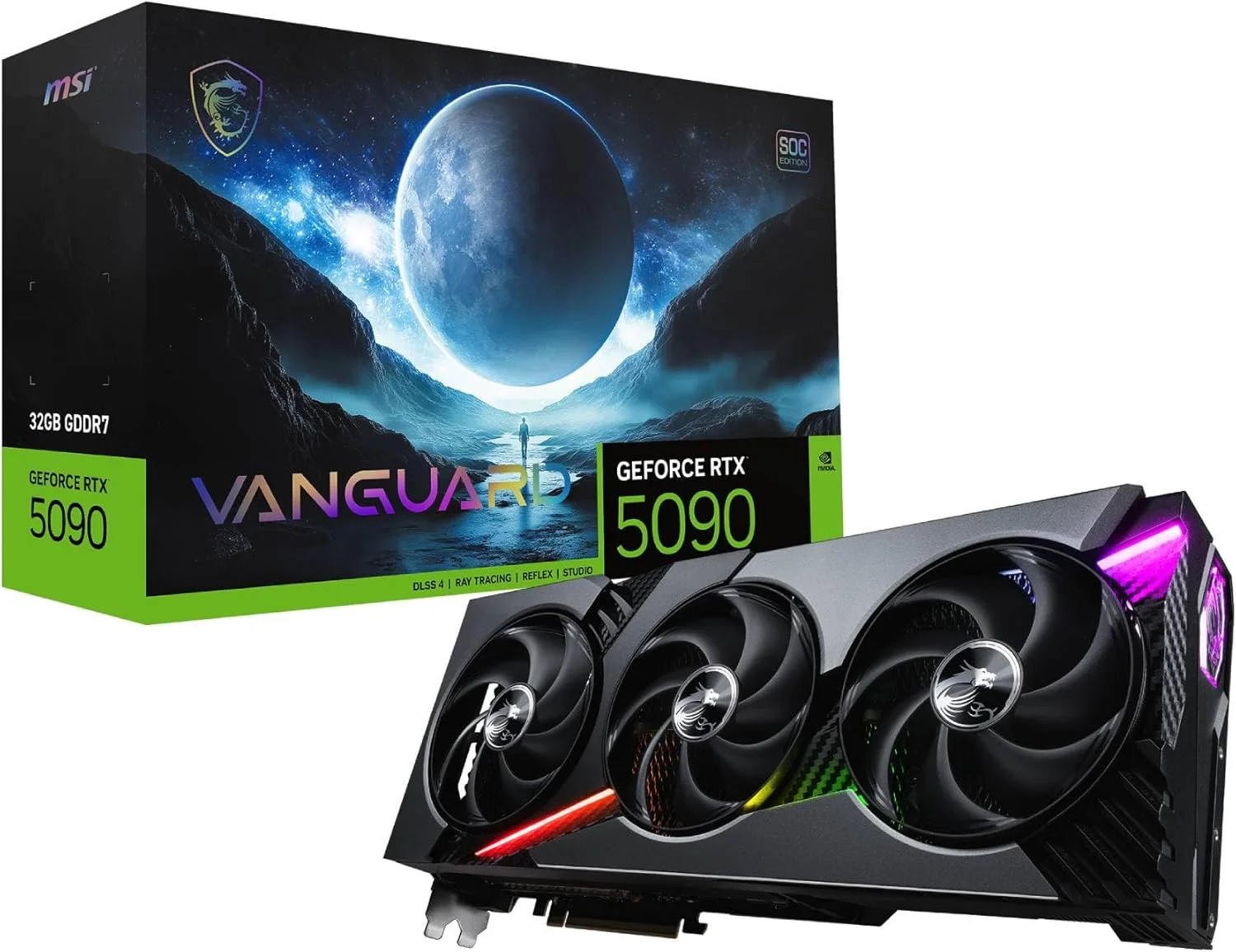 کارت گرافیک MSI GeForce RTX 5090 32G Vanguard SOC مدل VD8999