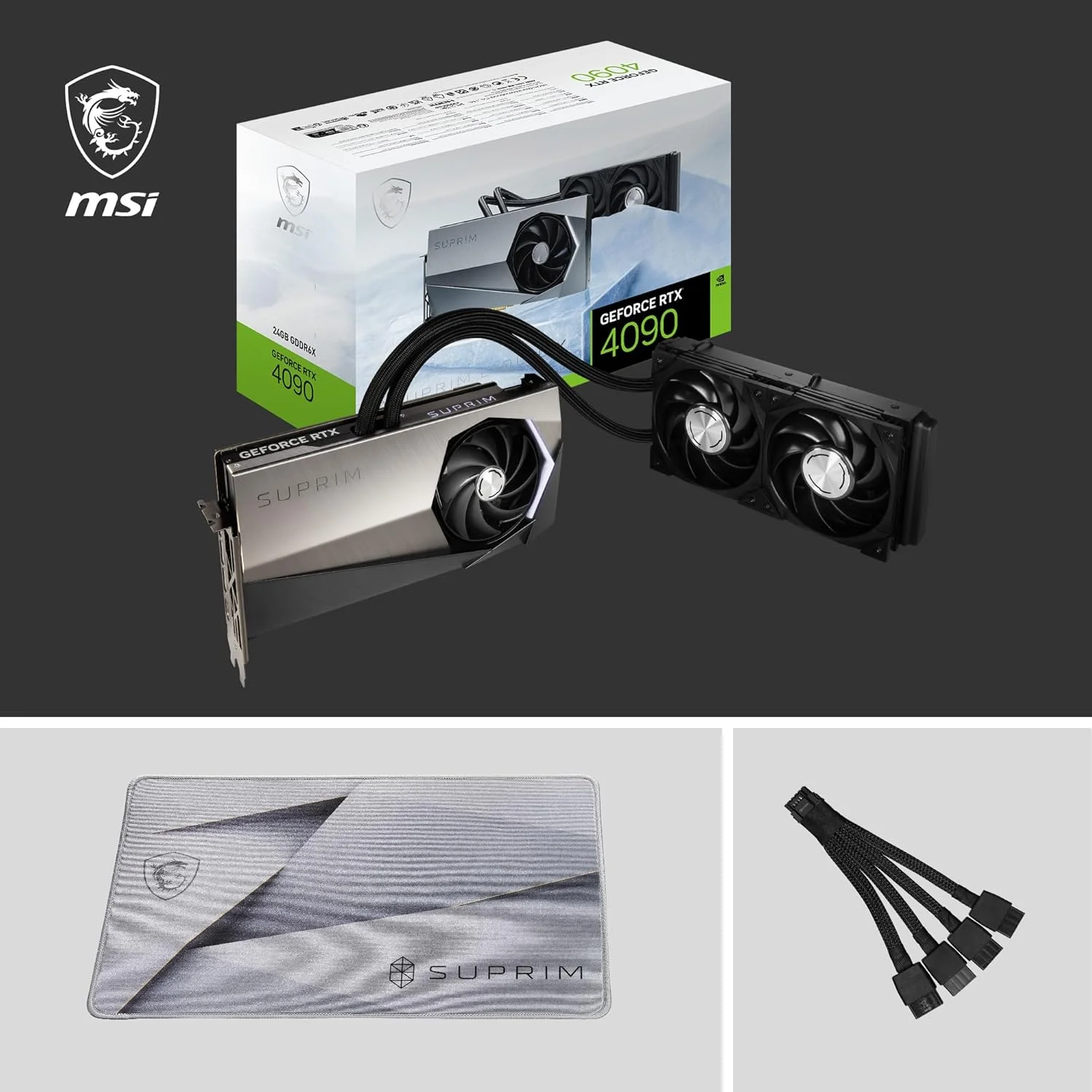 کارت گرافیک ام اس آی GeForce RTX 4090 SUPRIM LIQUID X 24G NVIDIA 24 GB GDDR6X DLSS 3 کارت گرافیک ام اس آی GeForce RTX 4090 SUPRIM LIQUID X 24G NVIDIA 24 GB GDDR6X DLSS 3