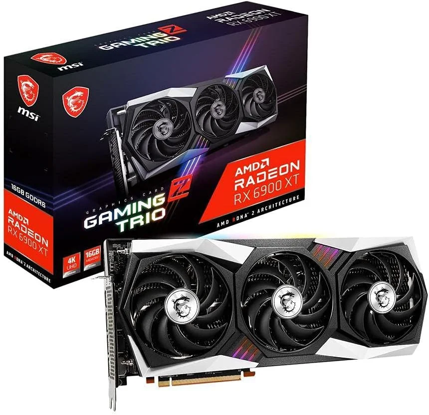 کارت گرافیک MSI Gaming Radeon RX 6900 XT Gaming Z Trio با 16 گیگابایت حافظه GDDR6 256 بیتی HDMI/DP Nvlink 3x DisplayPort 1.4a 3x HDMI 2.1 AMD