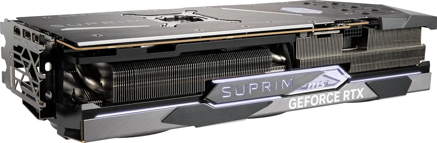 کارت گرافیک MSI Gaming RTX 4080 Super 16G SUPRIM X (NVIDIA RTX 4080 Super، 256 بیتی، فرکانس بوست: 2655 مگاهرتز، 16 گیگابایت GDRR6X 23 گیگابیت بر ثانیه، HDMI/DP، معماری Ada Lovelace) کارت گرافیک MSI Gaming RTX 4080 Super 16G SUPRIM X (NVIDIA RTX 4080 Super، 256 بیتی، فرکانس بوست: 2655 مگاهرتز، 16 گیگابایت GDRR6X 23 گیگابیت بر ثانیه، HDMI/DP، معماری Ada Lovelace)