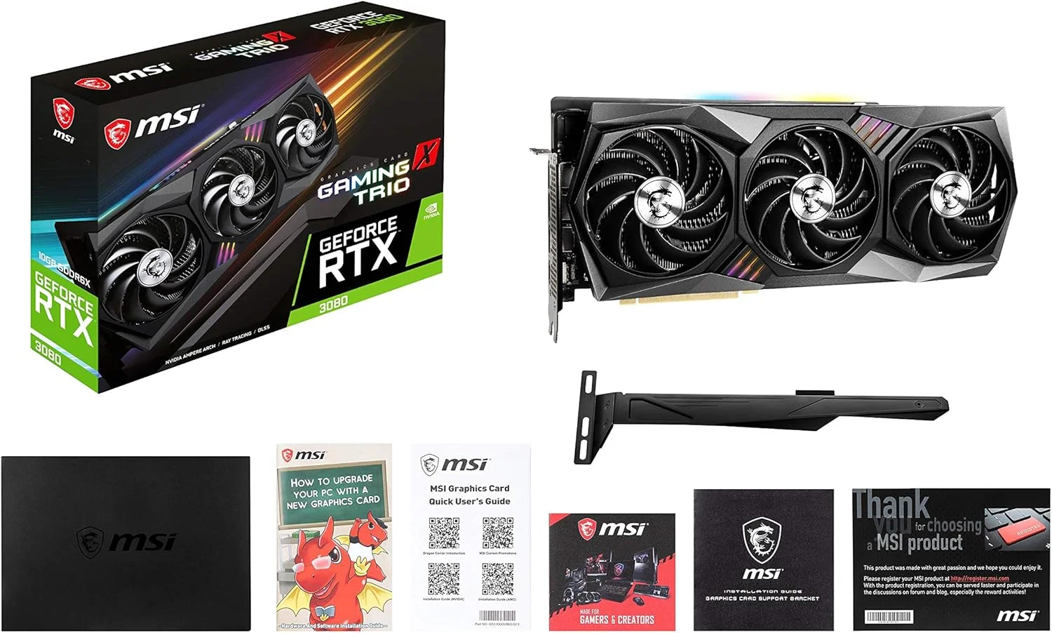 کارت گرافیک MSI Gaming GeForce RTX 3080 10GB GDRR6X 320-Bit HDMI/DP Nvlink Tri-Frozr 2 Ampere Architecture OC (RTX 3080 GAMING X TRIO 10G), G3080GXT10 کارت گرافیک MSI Gaming GeForce RTX 3080 10GB GDRR6X 320-Bit HDMI/DP Nvlink Tri-Frozr 2 Ampere Architecture OC (RTX 3080 GAMING X TRIO 10G), G3080GXT10