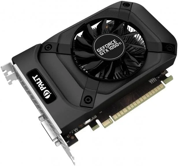 کارت گرافیک پالت GeForce GTX 1050 Ti StormX 4 GB GDDR5، دارای DisplayPort، HDMI، Dual-Link DVI-D، خاکستری کارت گرافیک پالت GeForce GTX 1050 Ti StormX 4 GB GDDR5، دارای DisplayPort، HDMI، Dual-Link DVI-D، خاکستری