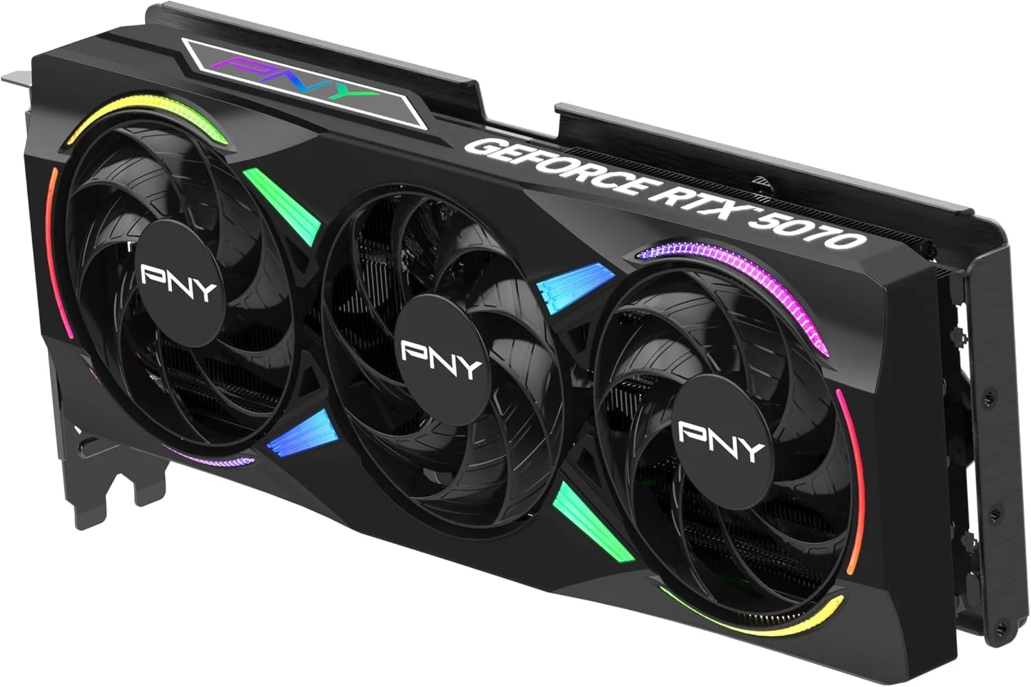 کارت گرافیک PNY GeForce RTX™ 5070 12GB ARGB OC با سه فن - DLSS 4 کارت گرافیک PNY GeForce RTX™ 5070 12GB ARGB OC با سه فن - DLSS 4