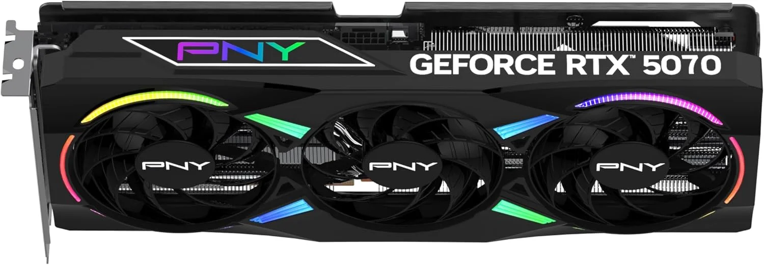 کارت گرافیک PNY GeForce RTX™ 5070 12GB ARGB OC با سه فن - DLSS 4 کارت گرافیک PNY GeForce RTX™ 5070 12GB ARGB OC با سه فن - DLSS 4