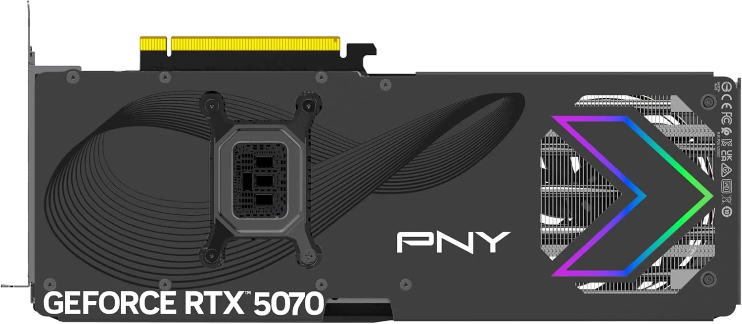 کارت گرافیک PNY GeForce RTX™ 5070 12GB ARGB OC با سه فن - DLSS 4 کارت گرافیک PNY GeForce RTX™ 5070 12GB ARGB OC با سه فن - DLSS 4