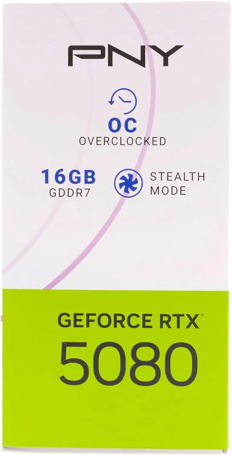 کارت گرافیک PNY GeForce RTX™ 5080 16GB OC با سه فن و DLSS 4 کارت گرافیک PNY GeForce RTX™ 5080 16GB OC با سه فن و DLSS 4