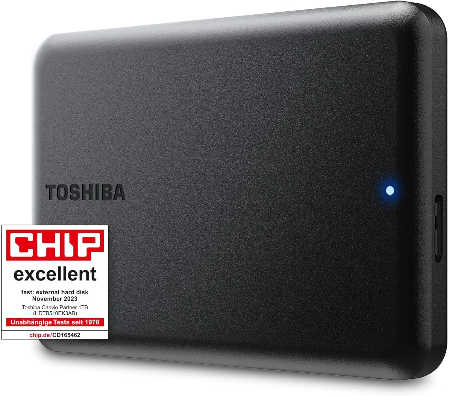 هارد اکسترنال قابل حمل توشیبا Canvio Partner با ظرفیت 1 ترابایت USB 3.2 Gen1، مشکی