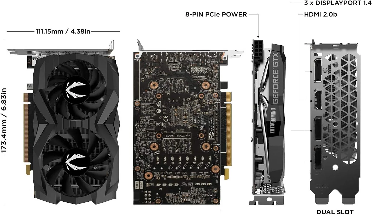 کارت گرافیک گیمینگ فوق فشرده ZOTAC GeForce VR Ready مدل ZT-T16610F-10L