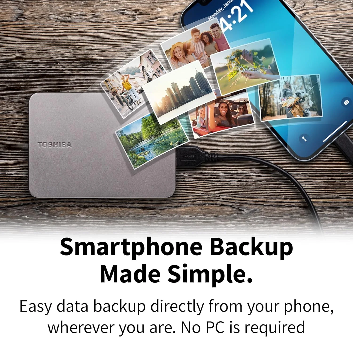 هارد اکسترنال قابل حمل 4 ترابایتی توشیبا Canvio Flex 2.5 اینچی (HDD) برای استفاده در مک، کامپیوتر ویندوز، تلفن هوشمند و تبلت، سازگار با اکثر دستگاه های USB-C و USB-A، نقره ای گرم (HDTX240ESCCA) هارد اکسترنال قابل حمل 4 ترابایتی توشیبا Canvio Flex 2.5 اینچی (HDD) برای استفاده در مک، کامپیوتر ویندوز، تلفن هوشمند و تبلت، سازگار با اکثر دستگاه های USB-C و USB-A، نقره ای گرم (HDTX240ESCCA)