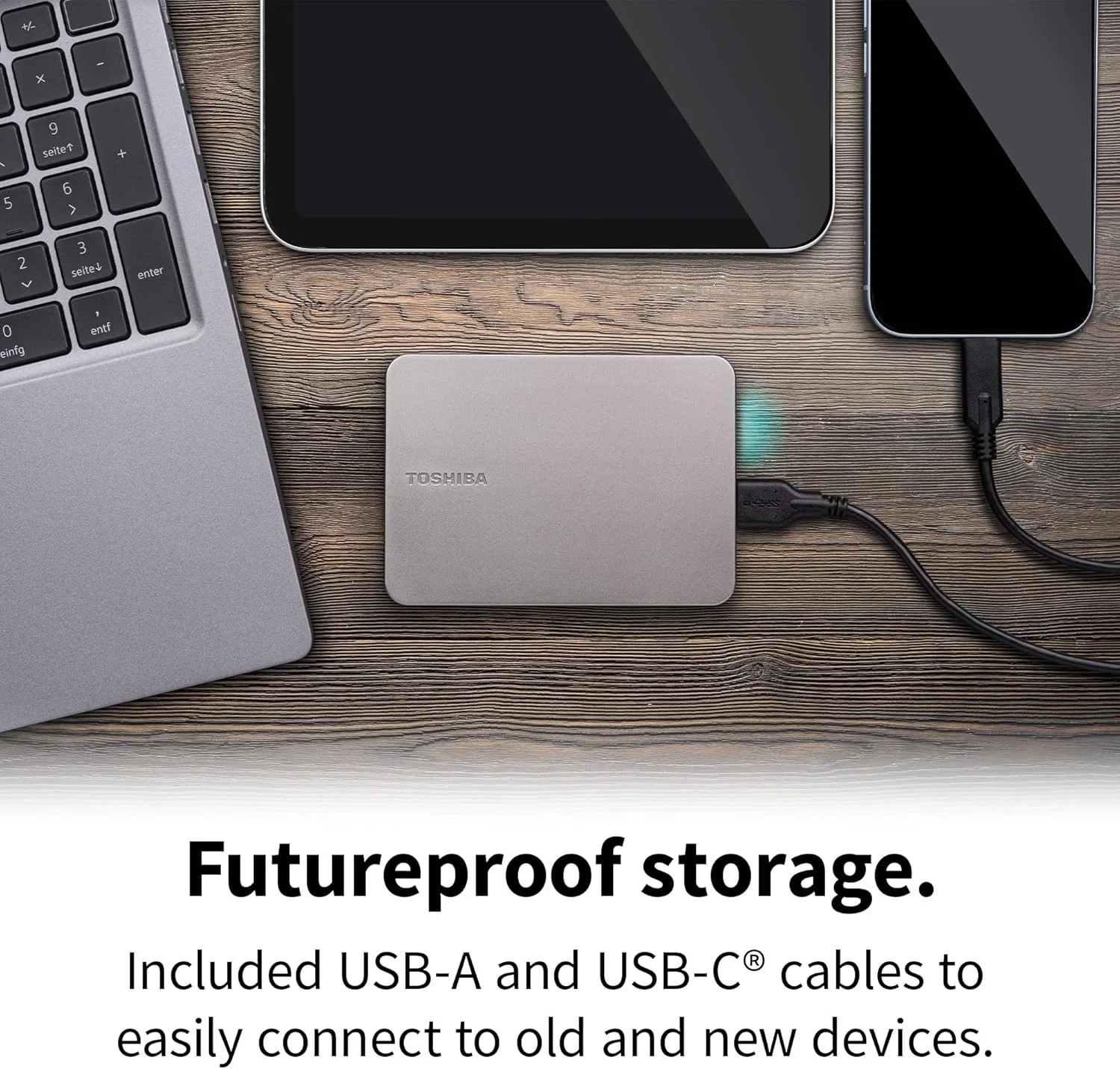 هارد اکسترنال قابل حمل 4 ترابایتی توشیبا Canvio Flex 2.5 اینچی (HDD) برای استفاده در مک، کامپیوتر ویندوز، تلفن هوشمند و تبلت، سازگار با اکثر دستگاه های USB-C و USB-A، نقره ای گرم (HDTX240ESCCA) هارد اکسترنال قابل حمل 4 ترابایتی توشیبا Canvio Flex 2.5 اینچی (HDD) برای استفاده در مک، کامپیوتر ویندوز، تلفن هوشمند و تبلت، سازگار با اکثر دستگاه های USB-C و USB-A، نقره ای گرم (HDTX240ESCCA)