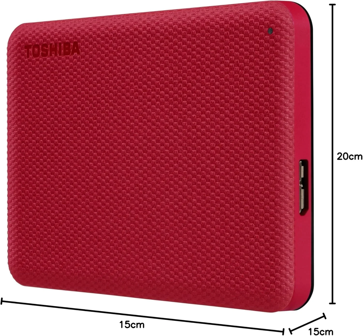 هارد اکسترنال قابل حمل 2 ترابایتی توشیبا Canvio Advance، USB 3.2 Gen 1، 2.5 اینچی، قرمز - HDTCA20ER3AA هارد اکسترنال قابل حمل 2 ترابایتی توشیبا Canvio Advance، USB 3.2 Gen 1، 2.5 اینچی، قرمز - HDTCA20ER3AA