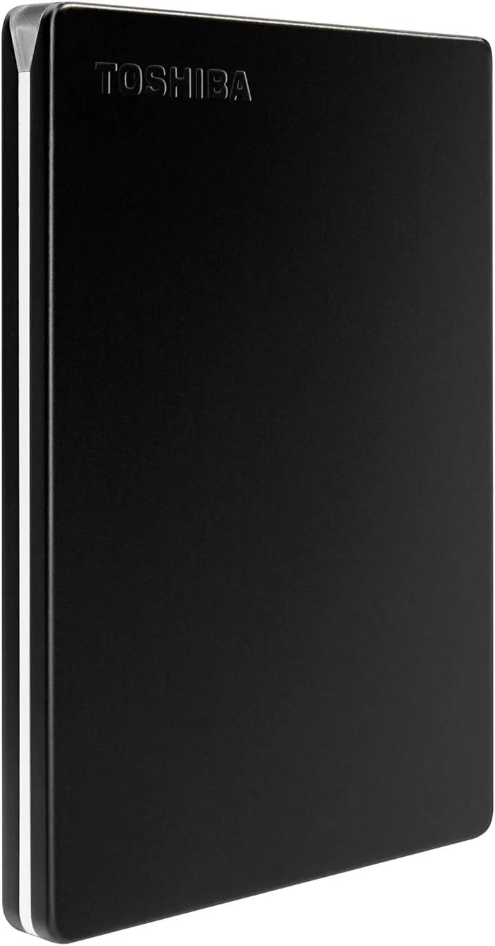 هارد اکسترنال قابل حمل توشیبا Canvio Slim با ظرفیت 1 ترابایت، USB 3.0، مشکی - HDTD310XK3DA