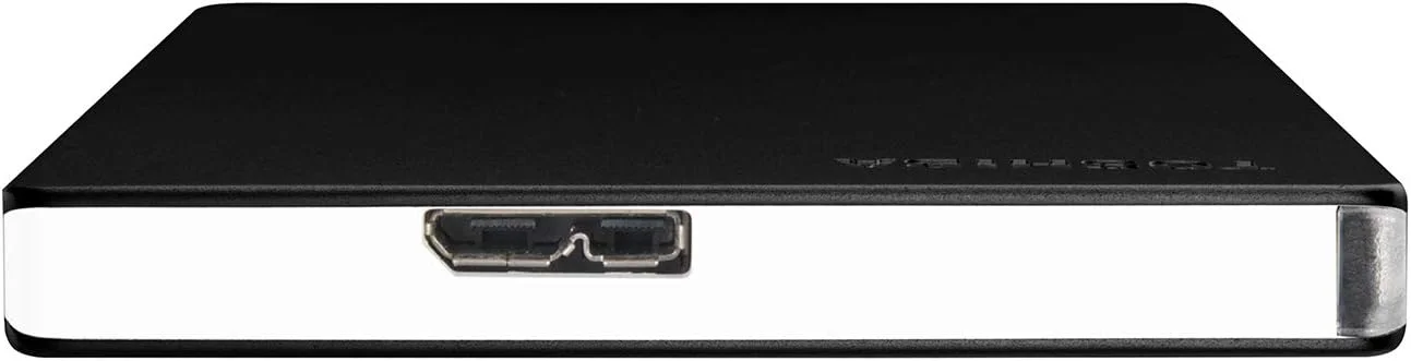 هارد اکسترنال قابل حمل توشیبا Canvio Slim با ظرفیت 1 ترابایت، USB 3.0، مشکی - HDTD310XK3DA