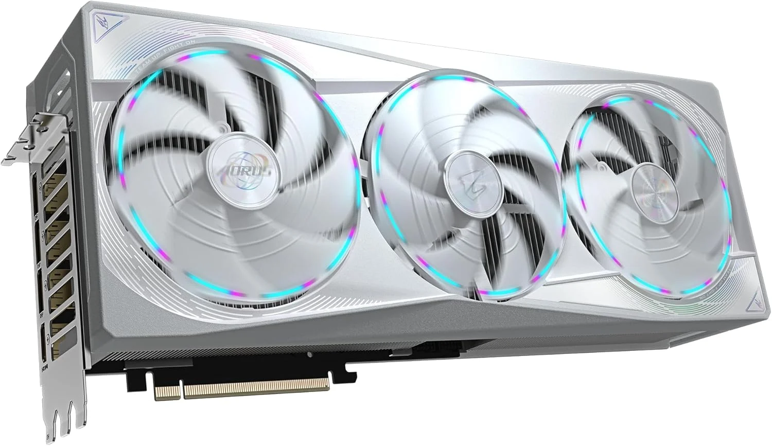 کارت گرافیک گیگابایت AORUS GeForce RTX 5080 MASTER ICE 16G - با 16 گیگابایت حافظه GDDR7، رابط 256 بیتی، PCI-E 5.0، فرکانس هسته 2805 مگاهرتز، 3 پورت DP 2.1a، 1 پورت HDMI 2.1b، NVIDIA DLSS 4، مدل GV-N5080AORUSM ICE-16GD