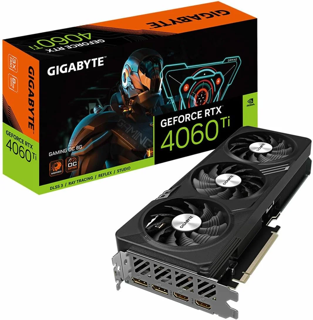 کارت گرافیک گیگابایت GeForce RTX 4060 TI GAMING OC 8GB - حافظه 8 گیگابایت GDDR6 18Gbps 128bit، PCI-E 4.0، 2x DisplayPort 1.4، 2x HDMI 2.1a، NVIDIA DLSS 3، پشتیبانی از 4K، معماری Ada Lovelace، GV-N406TGAMING
