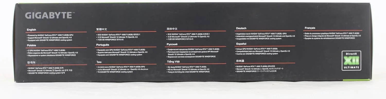 کارت گرافیک گیگابایت GeForce RTX 4060 TI GAMING OC 8GB - حافظه 8 گیگابایت GDDR6 18Gbps 128bit، PCI-E 4.0، 2x DisplayPort 1.4، 2x HDMI 2.1a، NVIDIA DLSS 3، پشتیبانی از 4K، معماری Ada Lovelace، GV-N406TGAMING کارت گرافیک گیگابایت GeForce RTX 4060 TI GAMING OC 8GB - حافظه 8 گیگابایت GDDR6 18Gbps 128bit، PCI-E 4.0، 2x DisplayPort 1.4، 2x HDMI 2.1a، NVIDIA DLSS 3، پشتیبانی از 4K، معماری Ada Lovelace، GV-N406TGAMING