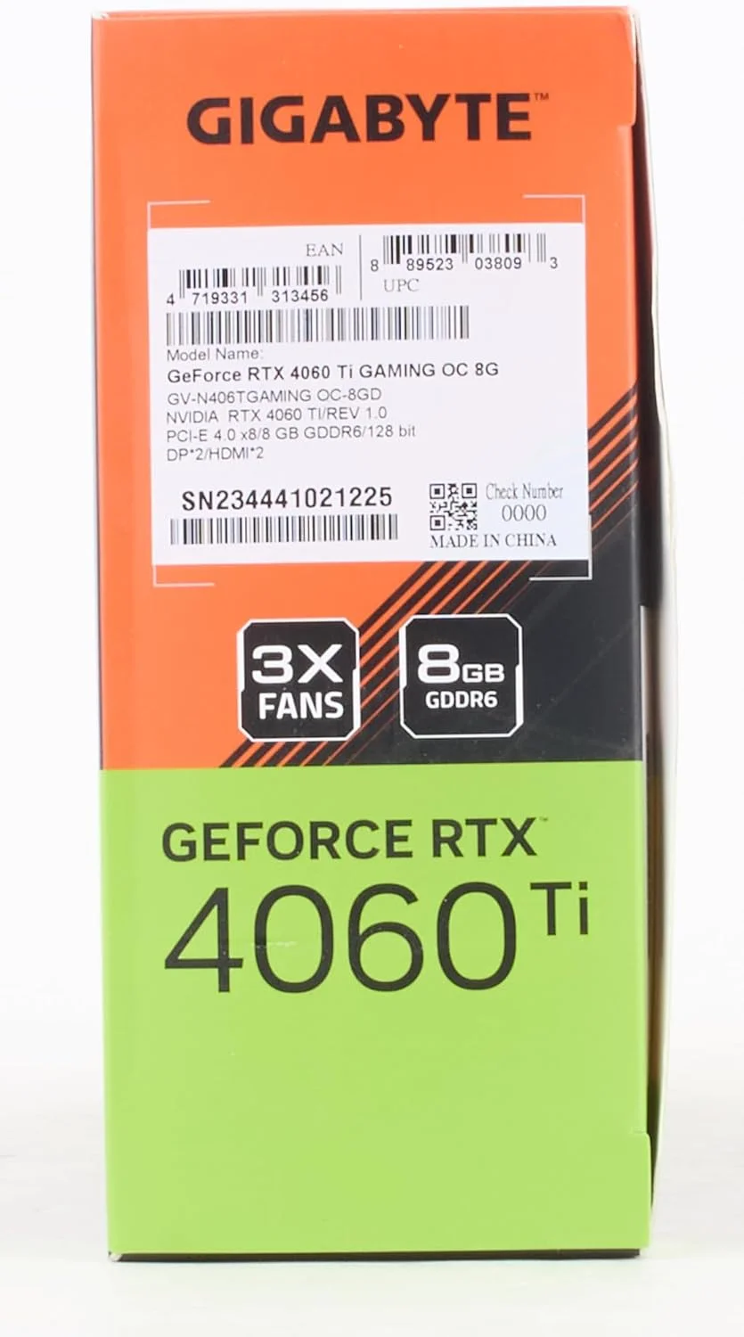 کارت گرافیک گیگابایت GeForce RTX 4060 TI GAMING OC 8GB - حافظه 8 گیگابایت GDDR6 18Gbps 128bit، PCI-E 4.0، 2x DisplayPort 1.4، 2x HDMI 2.1a، NVIDIA DLSS 3، پشتیبانی از 4K، معماری Ada Lovelace، GV-N406TGAMING کارت گرافیک گیگابایت GeForce RTX 4060 TI GAMING OC 8GB - حافظه 8 گیگابایت GDDR6 18Gbps 128bit، PCI-E 4.0، 2x DisplayPort 1.4، 2x HDMI 2.1a، NVIDIA DLSS 3، پشتیبانی از 4K، معماری Ada Lovelace، GV-N406TGAMING