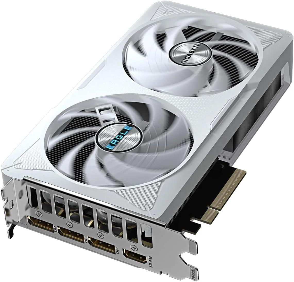 کارت گرافیک گیگابایت GeForce RTX 5060 EAGLE OC ICE 8G - حافظه 8 گیگابایت GDDR7، رابط 128 بیتی، PCI-E 5.0، فرکانس هسته 2550 مگاهرتز، 3 پورت DisplayPort، 1 پورت HDMI، مدل GV-N5060EAGLEOC ICE-8GD