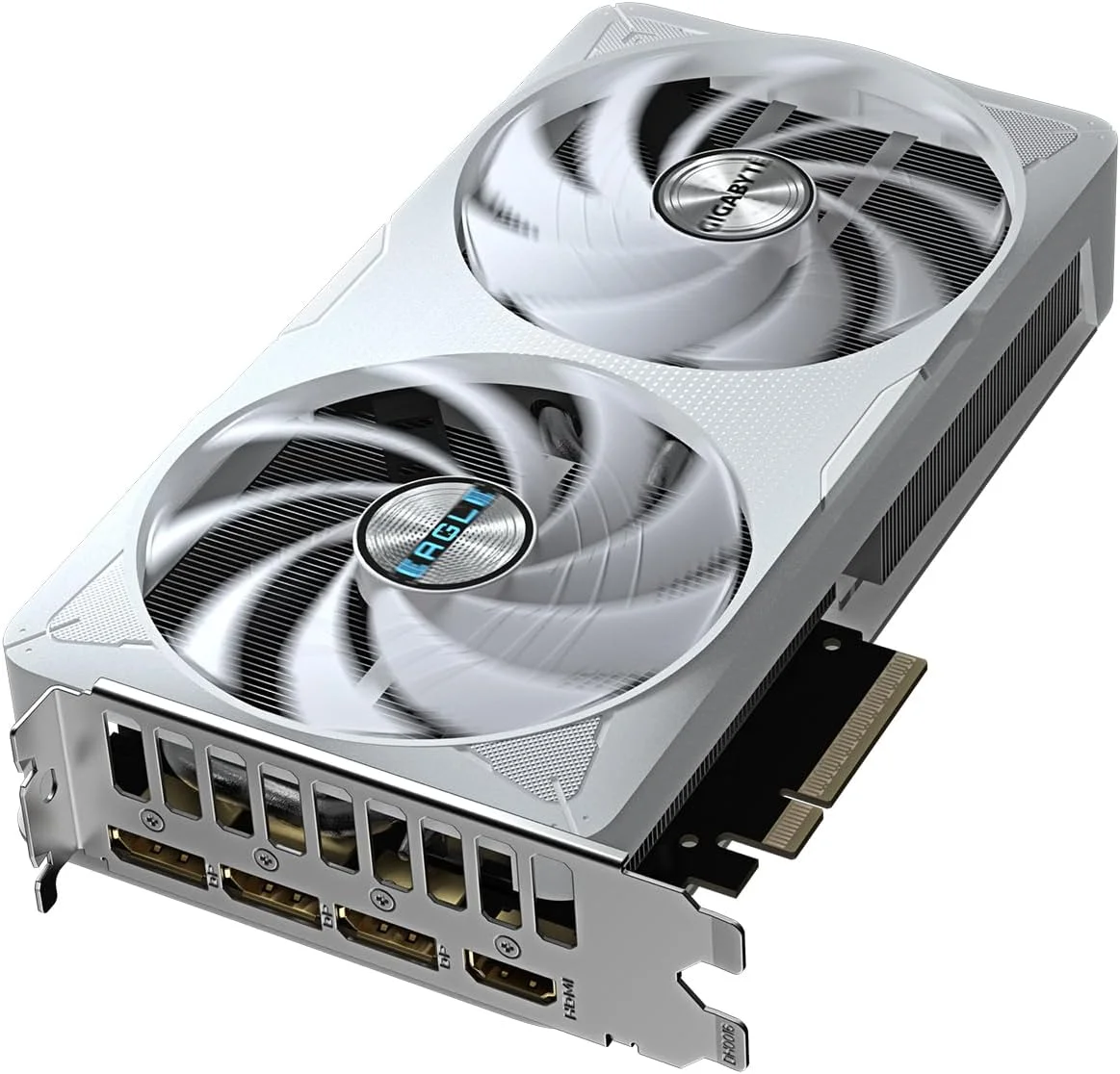 کارت گرافیک گیگابایت GeForce RTX 5060 Ti Eagle OC Ice 8G - حافظه 8 گیگابایت GDDR7، رابط 128 بیتی، PCI-E 5.0، فرکانس هسته 2617 مگاهرتز، 3x DisplayPort، 1x HDMI، مدل GV-N506TEAGLEOC ICE-8GD