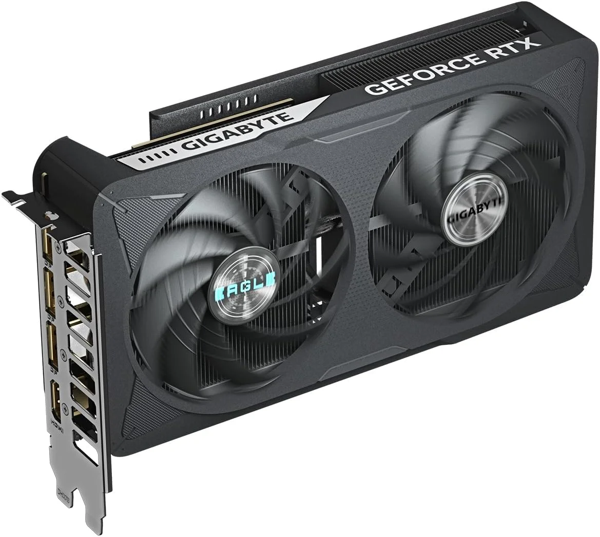 کارت گرافیک گیگابایت GeForce RTX 5060 Eagle OC 8G - حافظه 8 گیگابایت GDDR7، رابط 128 بیتی، PCI-E 5.0، فرکانس هسته 2550 مگاهرتز، 3 پورت DisplayPort، 1 پورت HDMI، GV-N5060EAGLE OC-8GD