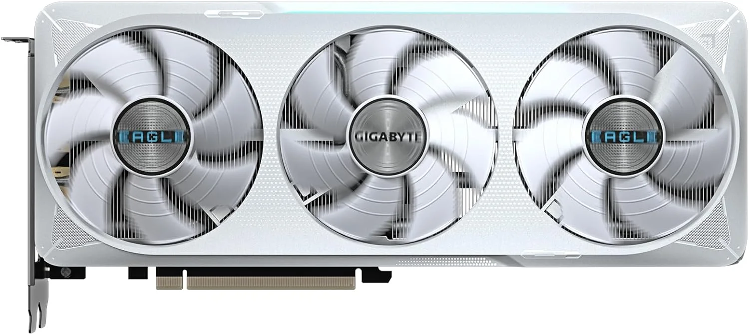 کارت گرافیک گیگابایت GeForce RTX 5070 EAGLE OC ICE SFF 12G - حافظه 12 گیگابایت GDDR7، رابط 192 بیتی، PCI-E 5.0، فرکانس هسته 2587 مگاهرتز، 3 پورت DP 2.1a، 1 پورت HDMI 2.1b، NVIDIA DLSS 4، مدل GV-N5070EAGLEOC ICE-12GD