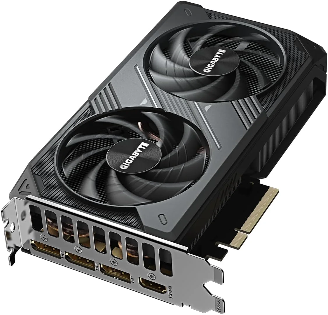 کارت گرافیک گیگابایت GeForce RTX 5060 WINDFORCE 8G - حافظه 8 گیگابایت GDDR7، رابط 128 بیتی، PCI-E 5.0، فرکانس هسته 2497 مگاهرتز، 3 پورت DisplayPort، 1 پورت HDMI، مدل GV-N5060WF2-8GD