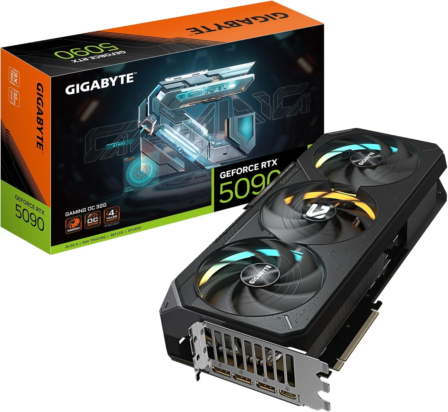 کارت گرافیک گیگابایت GeForce RTX 5090 GAMING OC 32G - 32 گیگابایت GDDR7، 512 بیت، PCI-E 5.0، هسته 2550 مگاهرتز، 3 پورت DP 2.1a، 1 پورت HDMI 2.1b، NVIDIA DLSS 4، GV-N5090GAMING OC-32GD