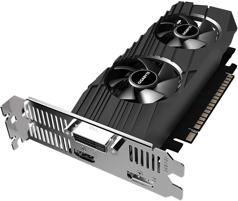 کارت گرافیک گیگابایت GeForce GTX 1650 OC Low Profile 4G، دو فن Windforce، حافظه 4 گیگابایت 128 بیتی GDDR5، کارت ویدیویی Gv-N1650OC-4GL