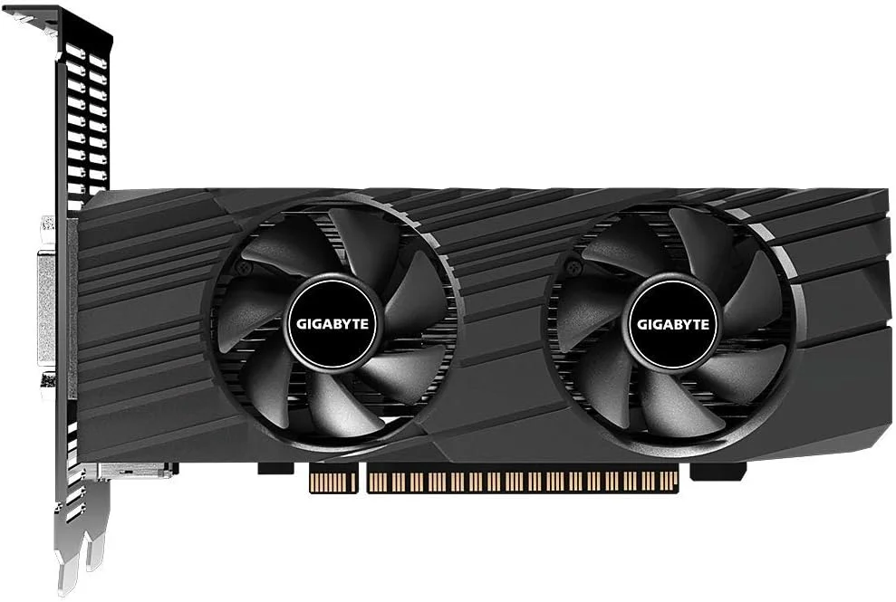 کارت گرافیک گیگابایت GeForce GTX 1650 OC Low Profile 4G، دو فن Windforce، حافظه 4 گیگابایت 128 بیتی GDDR5، کارت ویدیویی Gv-N1650OC-4GL