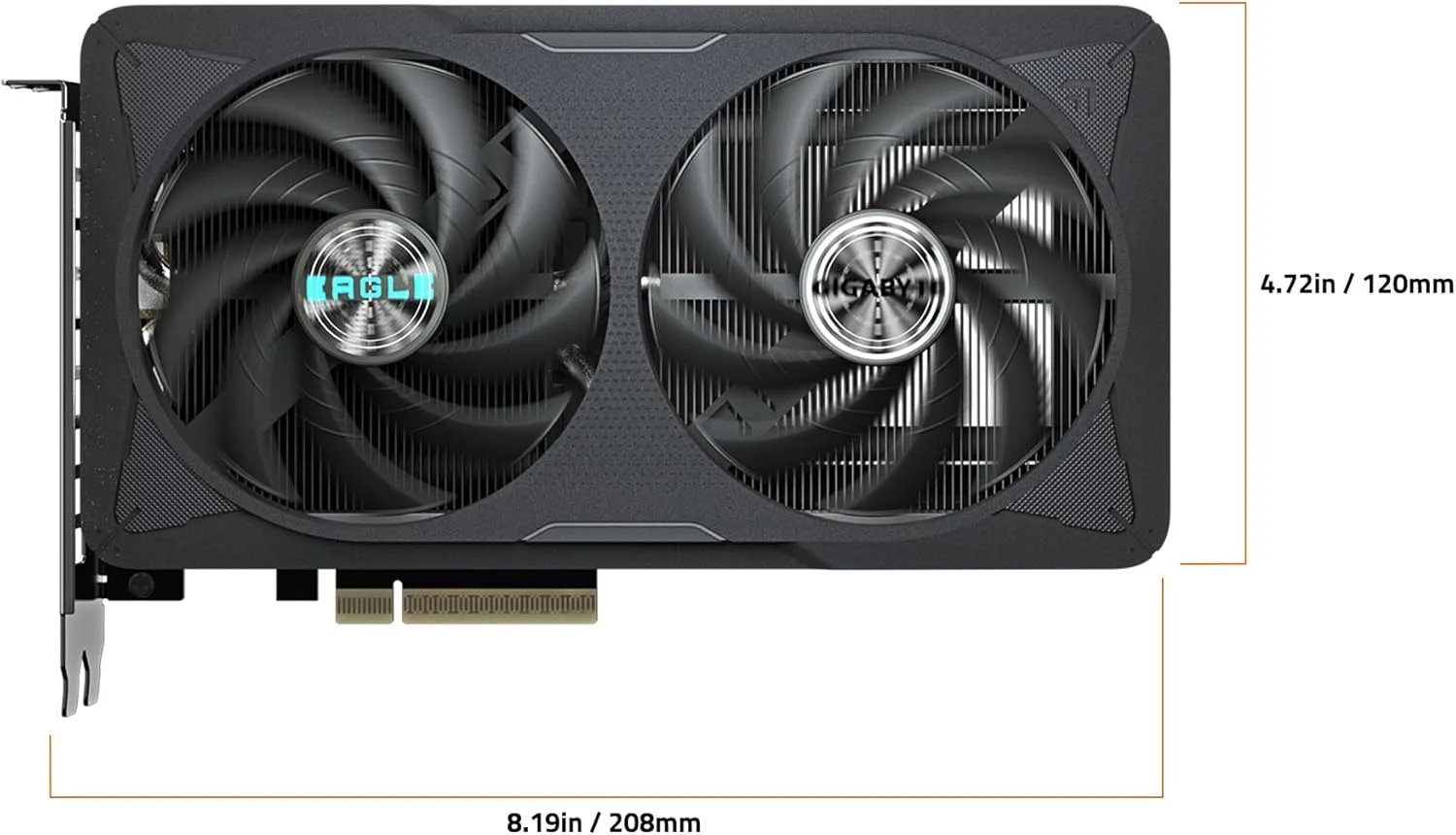 کارت گرافیک GIGABYTE GeForce RTX 5060 Eagle OC 8G، حافظه 8 گیگابایت GDDR7، رابط PCIe 5.0، سیستم خنک کننده WINDFORCE، مدل GV-N5060EAGLE OC-8GD