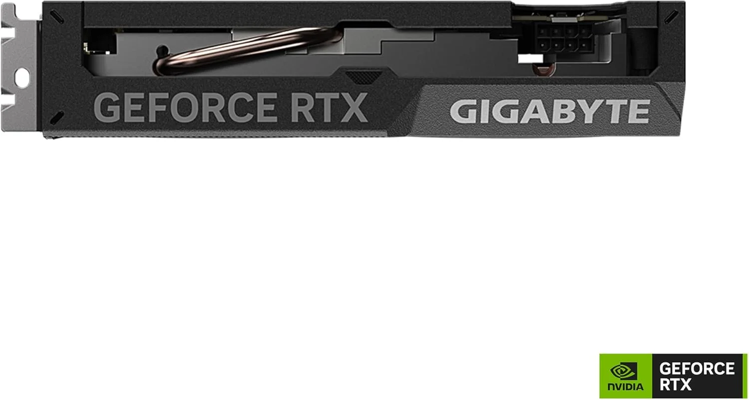 کارت گرافیک گیگابایت GeForce RTX 4060 WINDFORCE OC 8G، دو فن WINDFORCE، حافظه 8 گیگابایتی 128 بیتی GDDR6، کارت ویدیو GV-N4060WF2OC-8GD