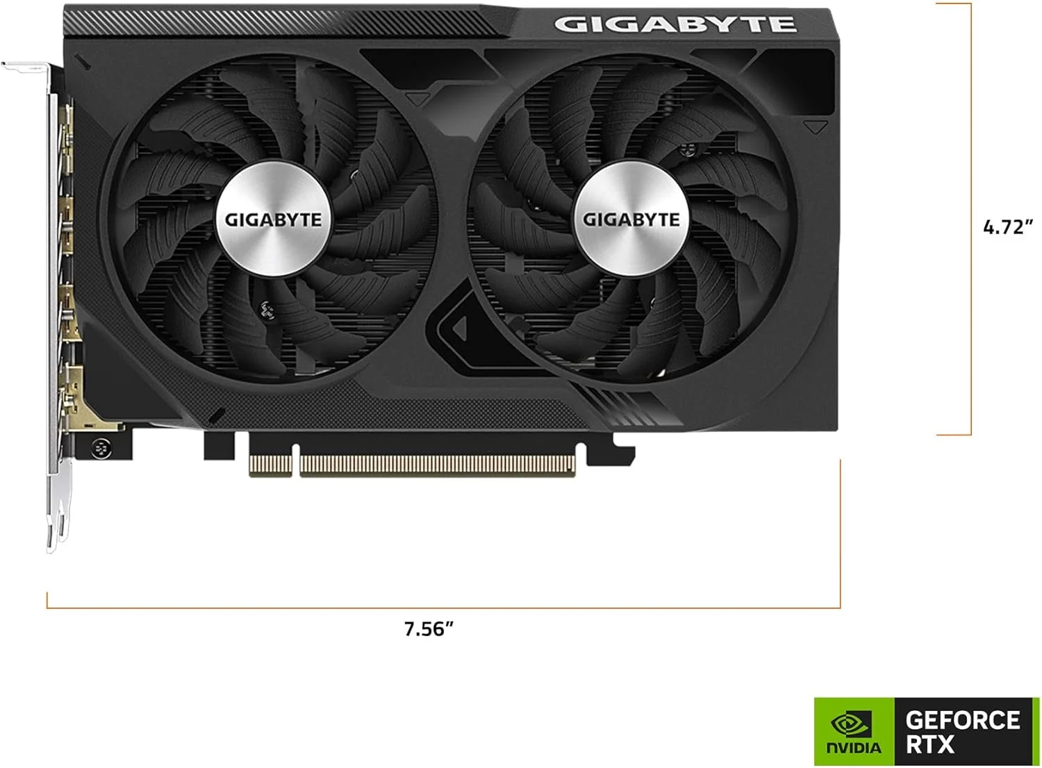 کارت گرافیک گیگابایت GeForce RTX 4060 WINDFORCE OC 8G، دو فن WINDFORCE، حافظه 8 گیگابایتی 128 بیتی GDDR6، کارت ویدیو GV-N4060WF2OC-8GD