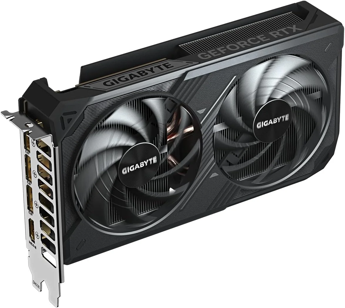 کارت گرافیک گیگابایت GeForce RTX 5060 Ti WINDFORCE OC 8G - حافظه 8 گیگابایت GDDR7، رابط 128 بیتی، PCI-E 5.0، فرکانس هسته 2587 مگاهرتز، 3 پورت DisplayPort، 1 پورت HDMI، مدل GV-N506TWF2OC-8GD کارت گرافیک گیگابایت GeForce RTX 5060 Ti WINDFORCE OC 8G - حافظه 8 گیگابایت GDDR7، رابط 128 بیتی، PCI-E 5.0، فرکانس هسته 2587 مگاهرتز، 3 پورت DisplayPort، 1 پورت HDMI، مدل GV-N506TWF2OC-8GD