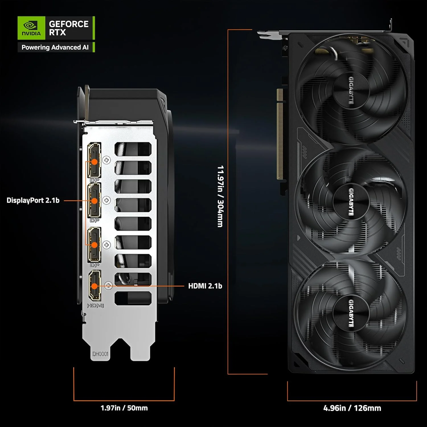 کارت گرافیک GIGABYTE GeForce RTX 5080 WINDFORCE OC SFF 16G، سیستم خنک کننده WINDFORCE، حافظه 16 گیگابایتی GDDR7 256 بیتی، کارت گرافیک GV-N5080WF3OC-16GD