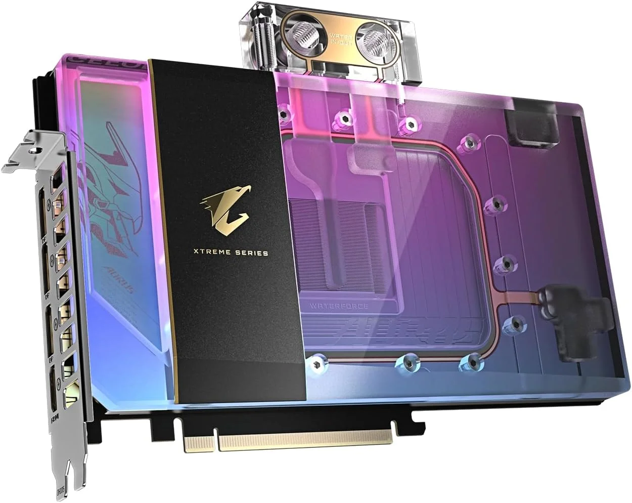 کارت گرافیک گیگابایت AORUS GeForce RTX 5090 XTREME WATERFORCE WB 32G - حافظه 32 گیگابایت GDDR7، 512 بیت، PCI-E 5.0، فرکانس هسته 2655 مگاهرتز، 3 پورت DP 2.1a، 1 پورت HDMI 2.1b، NVIDIA DLSS 4، GV-N5090AORUSX WB-32GD