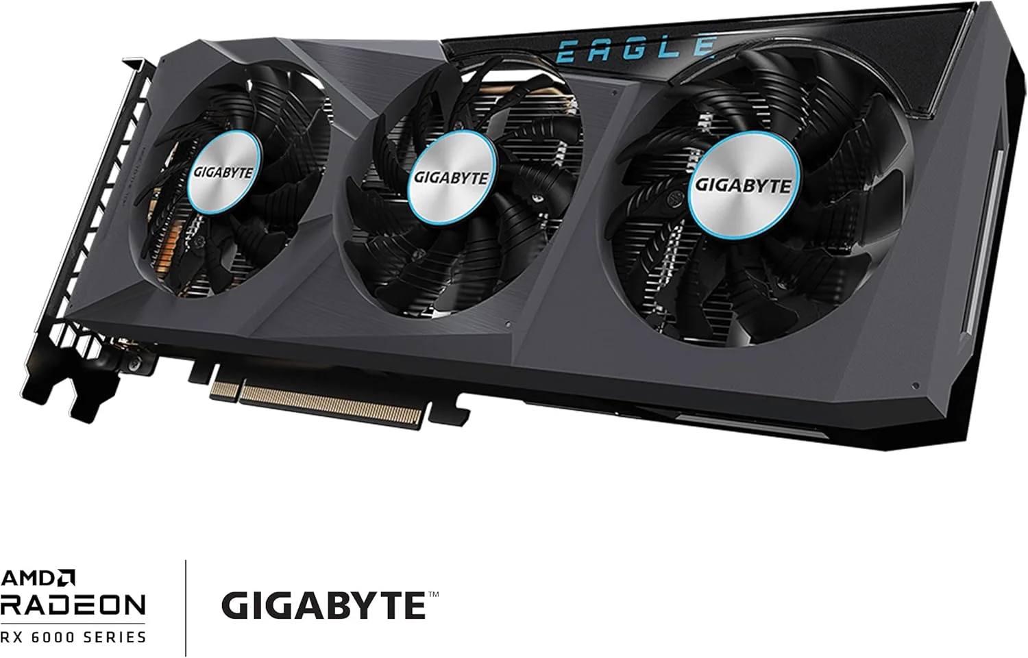 کارت گرافیک گیگابایت Radeon RX 6600 XT Eagle 8G، سیستم خنک کننده WINDFORCE 3X، حافظه 8 گیگابایتی GDDR6 128 بیتی، کارت ویدیو GV-R66XTEAGLE-8GD