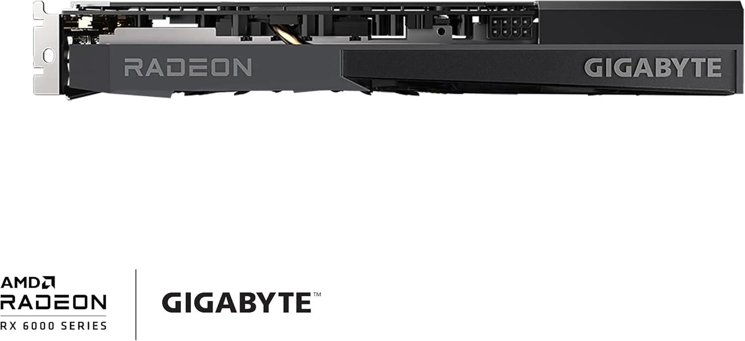 کارت گرافیک گیگابایت Radeon RX 6600 XT Eagle 8G، سیستم خنک کننده WINDFORCE 3X، حافظه 8 گیگابایتی GDDR6 128 بیتی، کارت ویدیو GV-R66XTEAGLE-8GD