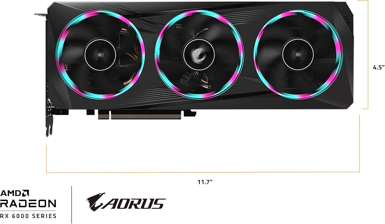 کارت گرافیک گیگابایت Aorus Radeon Rx 6700 Xt Elite 12G، سیستم خنک کننده Windforce 3X، حافظه 12 گیگابایتی 192 بیتی Gddr6، کارت ویدیو Gv R67XtaorUS E 12Gd