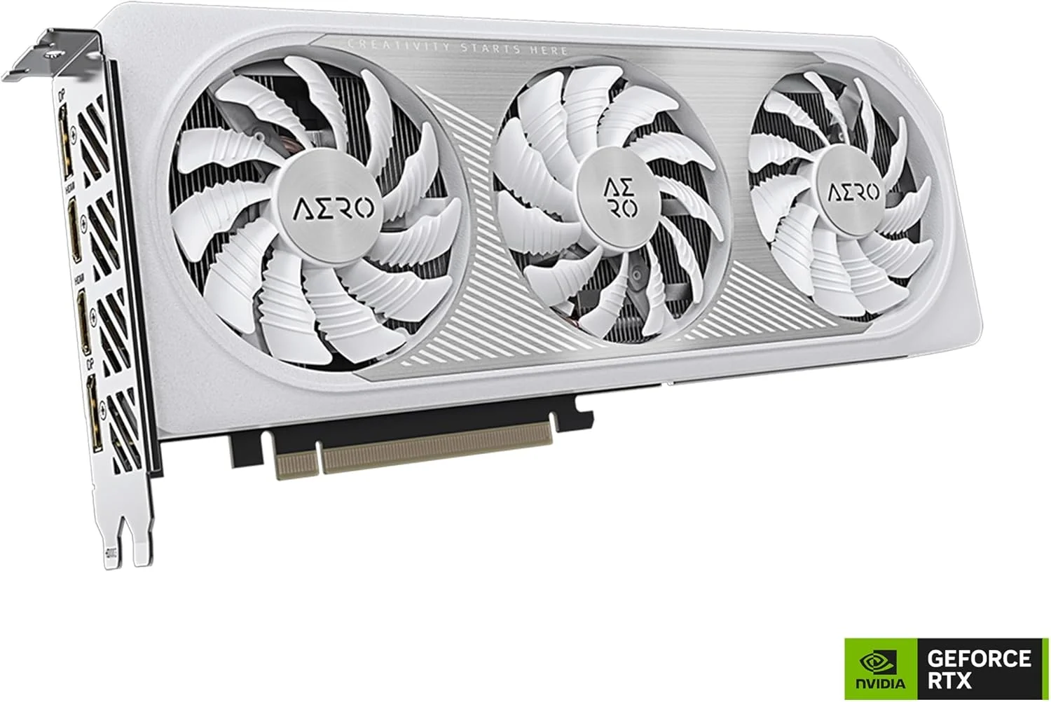 کارت گرافیک گیگابایت GeForce RTX 4060 AERO OC 8G، سه فن WINDFORCE، حافظه 8 گیگابایتی 128 بیتی GDDR6، کارت ویدیویی GV-N4060AERO OC-8GD