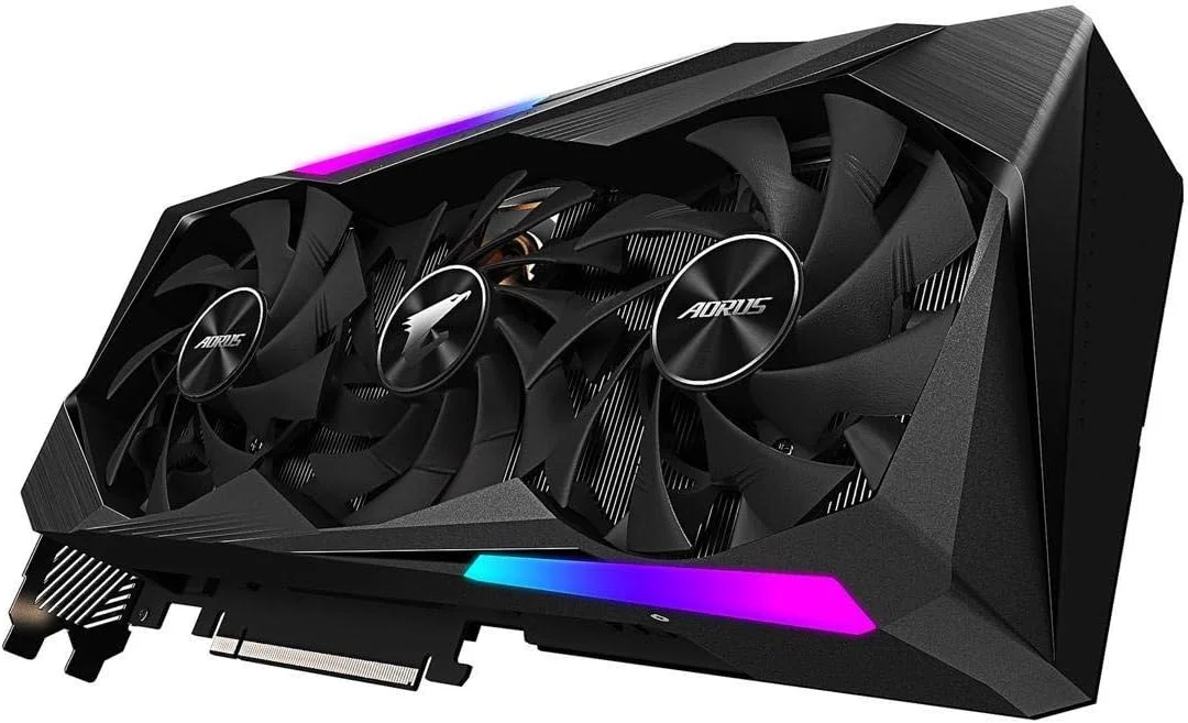 کارت گرافیک گیگابایت AORUS GeForce RTX 3070 MASTER 8G، سه فن WINDFORCE، حافظه 8 گیگابایت GDDR6 256 بیتی، کارت ویدیو GV-N3070AORUS M-8GD