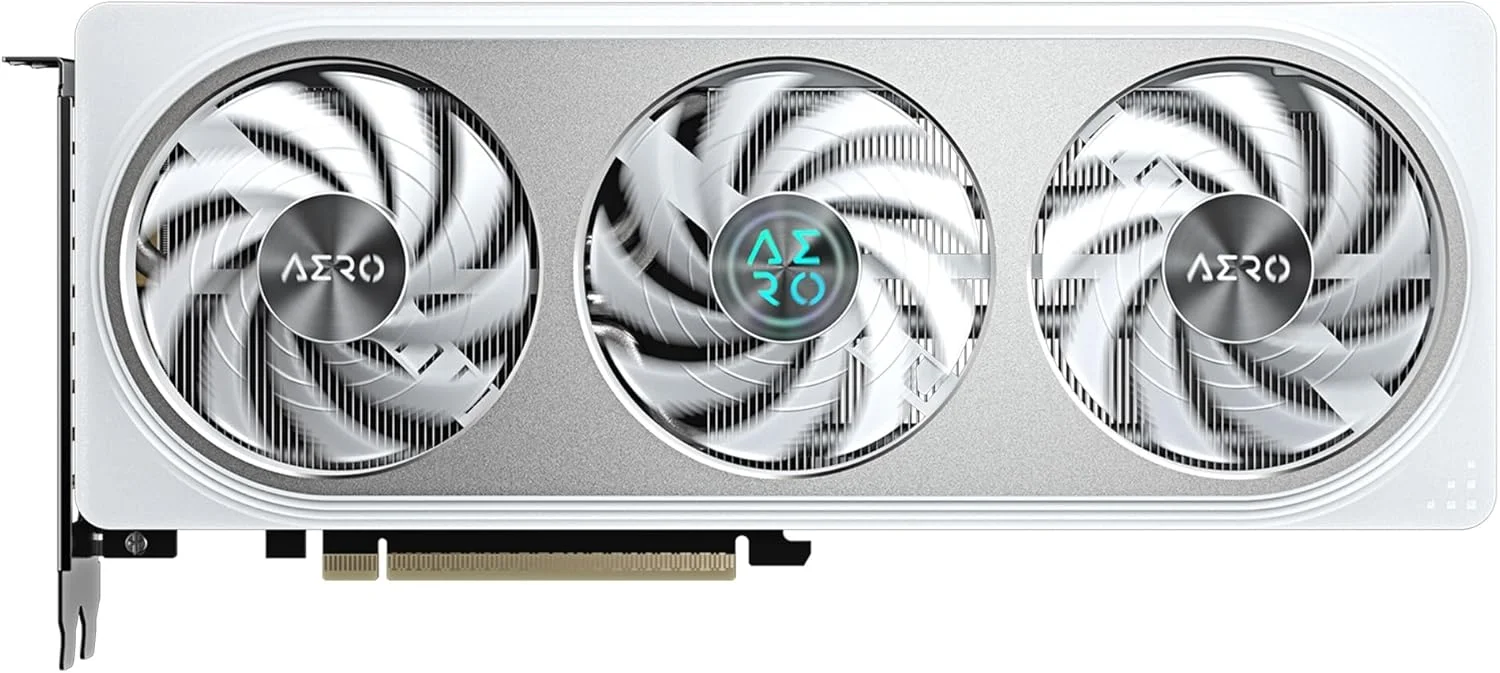 کارت گرافیک GIGABYTE GeForce RTX 5060 AERO OC 8G، حافظه 8 گیگابایتی GDDR7 128 بیتی، PCIe 5.0، سیستم خنک کننده WINDFORCE، کارت ویدیویی GV-N5060AERO OC-8GD