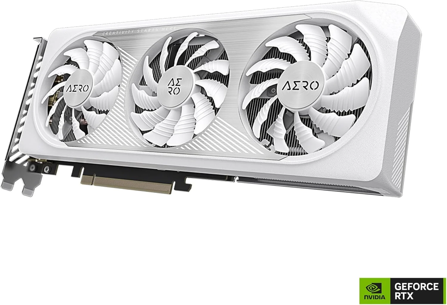 کارت گرافیک گیگابایت GeForce RTX 4060 AERO OC 8G، سه فن WINDFORCE، حافظه 8 گیگابایتی 128 بیتی GDDR6، کارت ویدیویی GV-N4060AERO OC-8GD