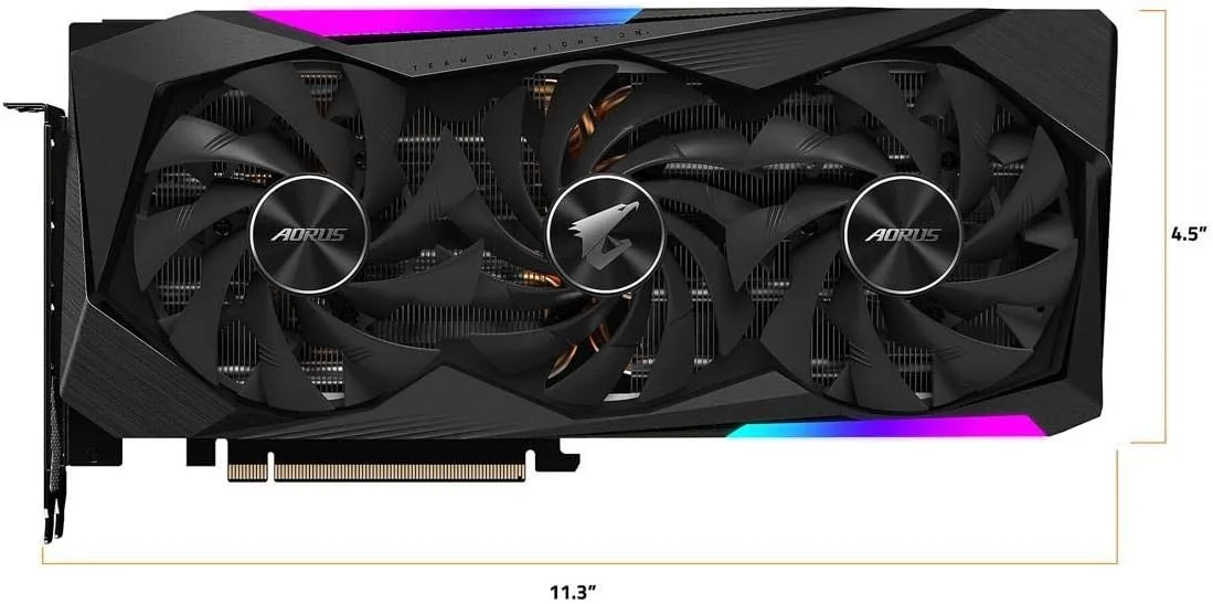 کارت گرافیک گیگابایت AORUS GeForce RTX 3070 MASTER 8G، سه فن WINDFORCE، حافظه 8 گیگابایت GDDR6 256 بیتی، کارت ویدیو GV-N3070AORUS M-8GD