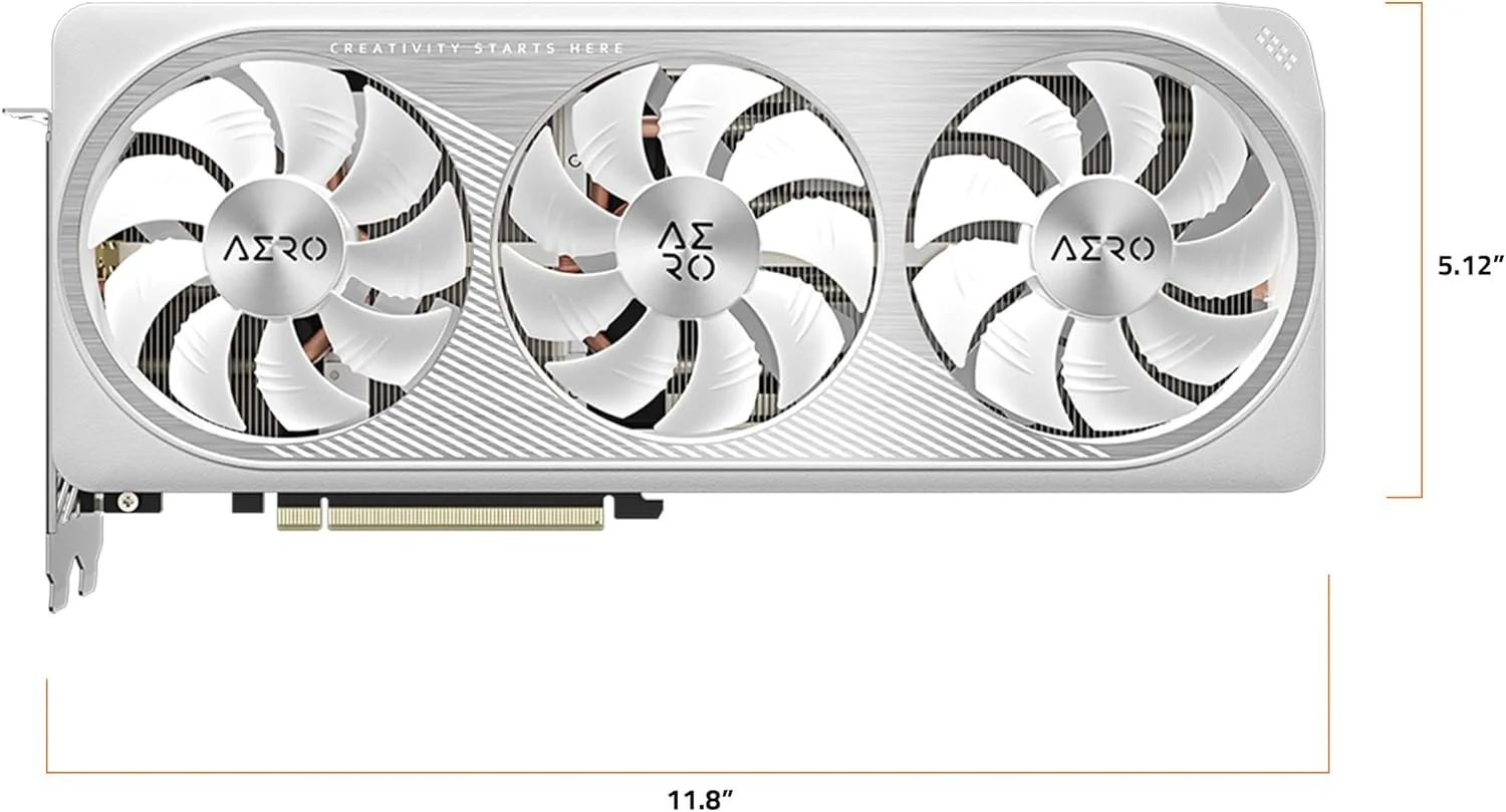 کارت گرافیک GIGABYTE GeForce RTX 4070 AERO OC V2 12G، سه فن WINDFORCE، حافظه 12 گیگابایت GDDR6X 192 بیتی، کارت ویدیو GV-N4070AERO OCV2-12GD کارت گرافیک GIGABYTE GeForce RTX 4070 AERO OC V2 12G، سه فن WINDFORCE، حافظه 12 گیگابایت GDDR6X 192 بیتی، کارت ویدیو GV-N4070AERO OCV2-12GD