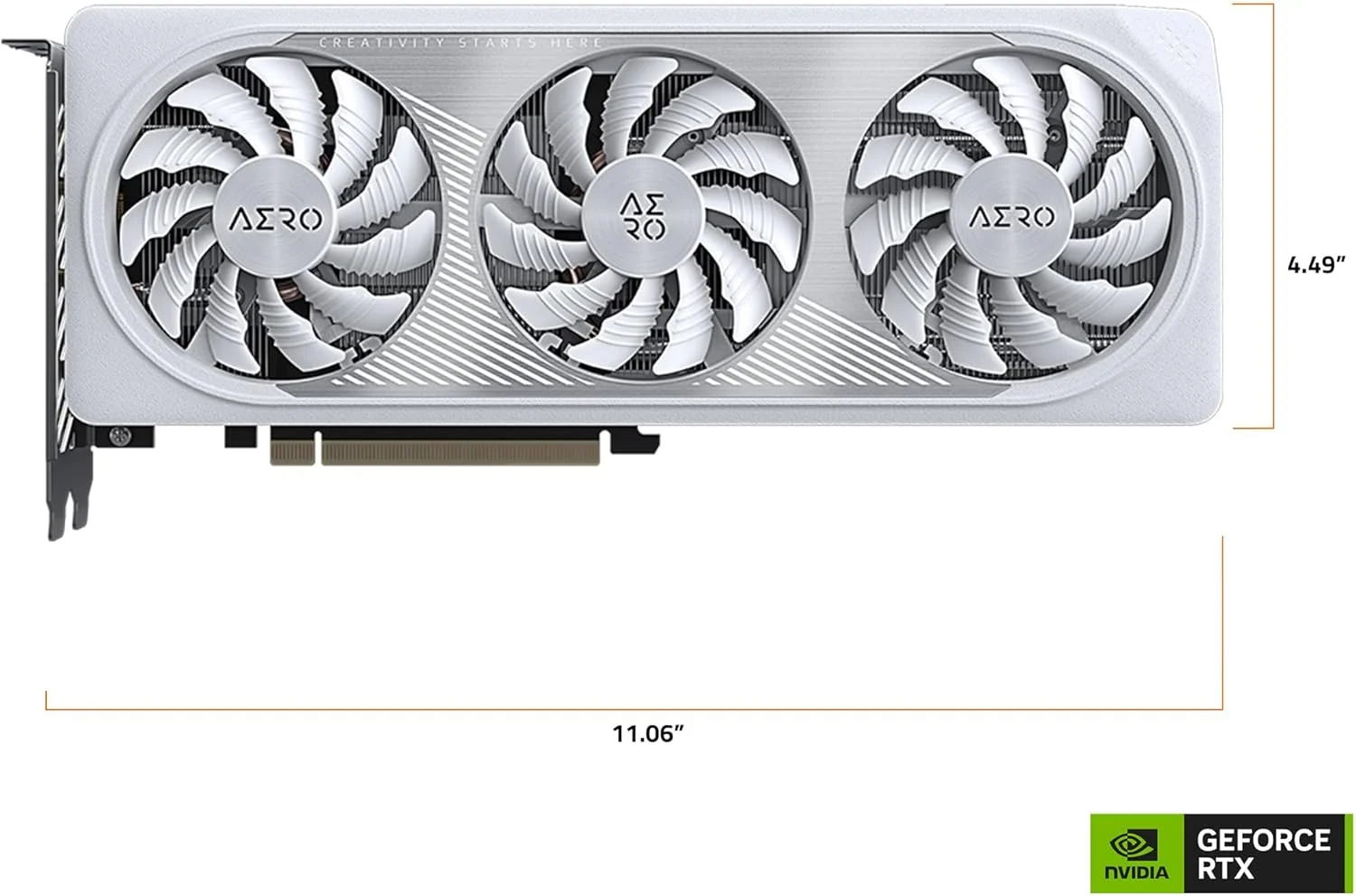 کارت گرافیک گیگابایت GeForce RTX 4060 AERO OC 8G، سه فن WINDFORCE، حافظه 8 گیگابایتی 128 بیتی GDDR6، کارت ویدیویی GV-N4060AERO OC-8GD