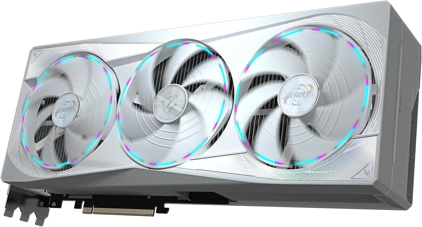 کارت گرافیک GIGABYTE AORUS GeForce RTX 5080 Master ICE 16G، سیستم خنک کننده WINDFORCE، حافظه 16 گیگابایتی 256 بیتی GDDR7، کارت ویدیویی GV-N5080AORUSM ICE-16GD
