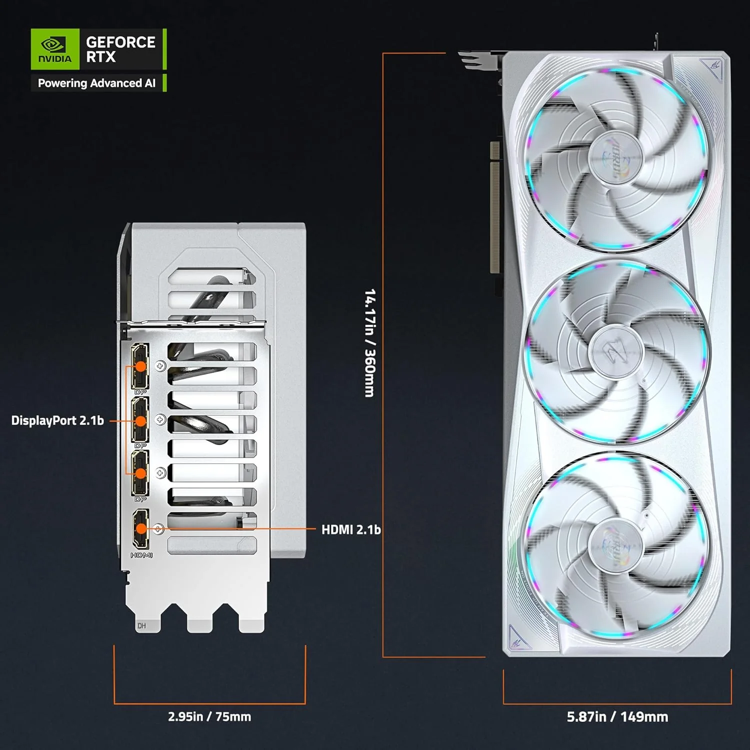 کارت گرافیک GIGABYTE AORUS GeForce RTX 5080 Master ICE 16G، سیستم خنک کننده WINDFORCE، حافظه 16 گیگابایتی 256 بیتی GDDR7، کارت ویدیویی GV-N5080AORUSM ICE-16GD