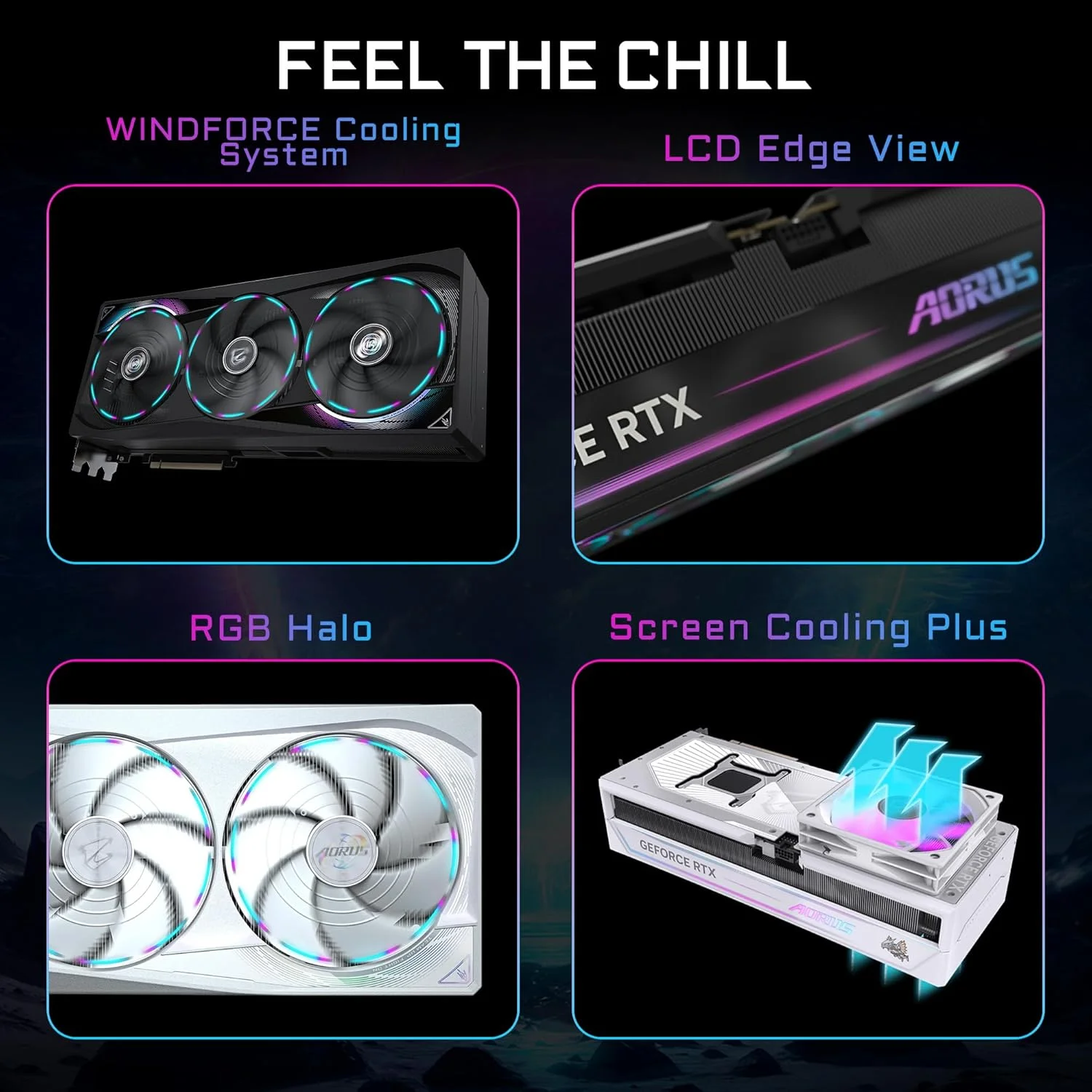 کارت گرافیک GIGABYTE AORUS GeForce RTX 5090 Master ICE 32G، سیستم خنک کننده WINDFORCE، حافظه 32 گیگابایت 512 بیتی GDDR7، کارت ویدیویی GV-N5090AORUSM ICE-32GD